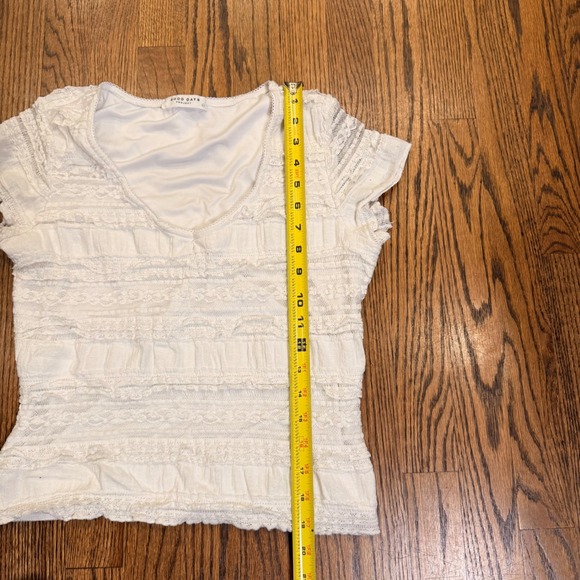 Good Days Project White Lace Tiered V-Neck Cap Sleeve Top Size XL - Picture 8 of 8